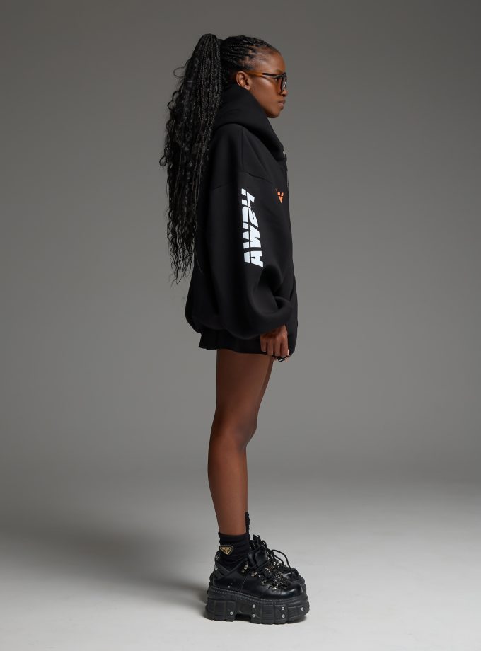 Худи-ZIP оверсайз Racing/black