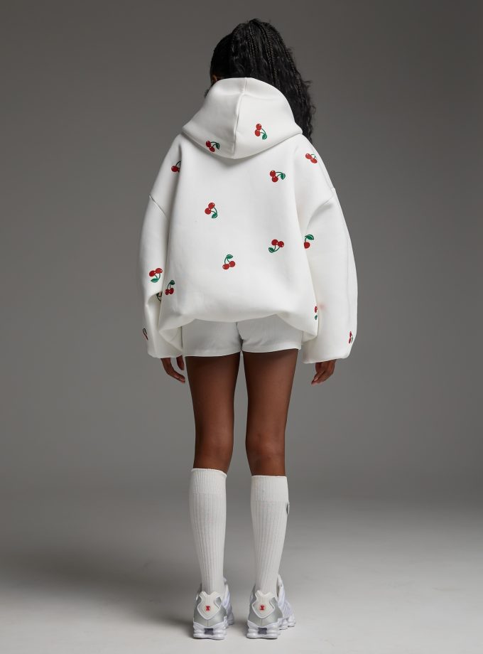 Худи-ZIP оверсайз Cherry/milk